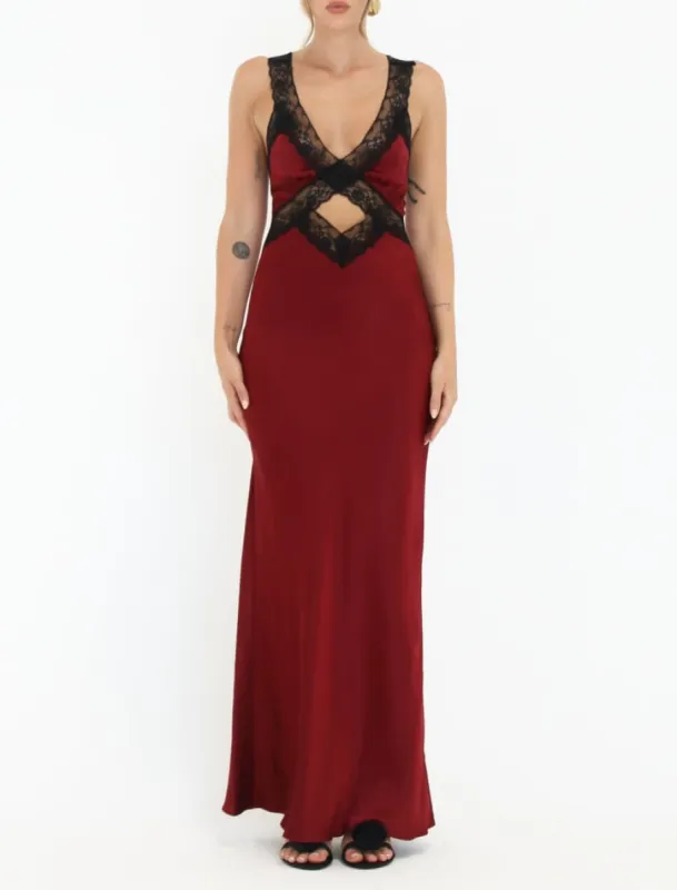 Crossroads Maxi Dress | Garnet sold by Rumored