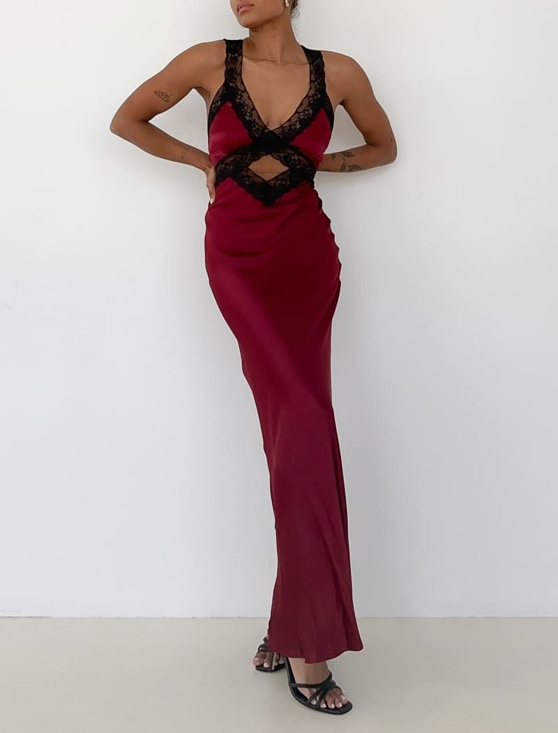 Crossroads Maxi Dress | Garnet sold by Rumored product image thumbnail 4
