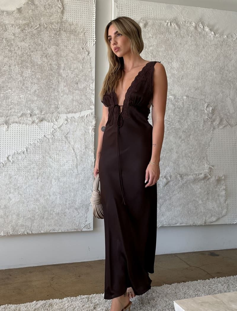 Venice Maxi Dress | Chocolate sold by Rumored product image thumbnail 5
