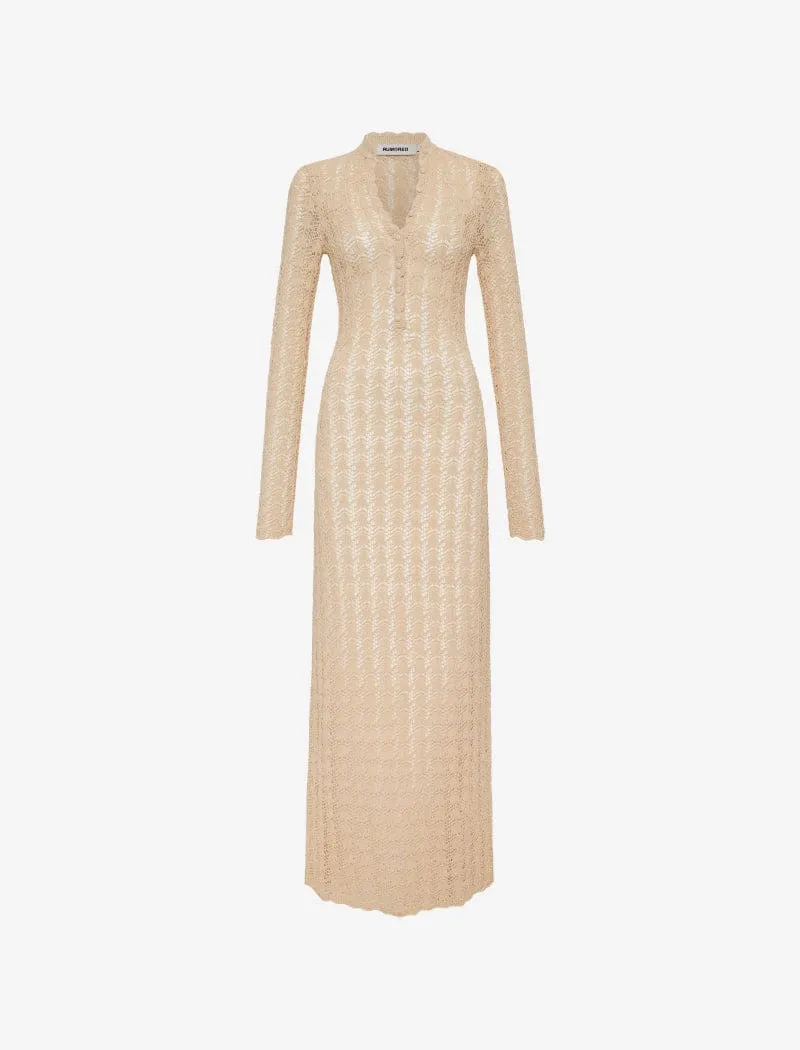 Ventura Crochet Maxi Dress | Cream sold by Rumored product image thumbnail 2