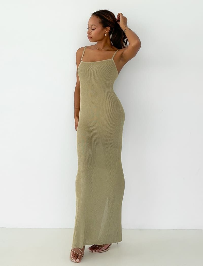 Glitz Maxi Dress | Gold Shimmer sold by Rumored product image thumbnail 4
