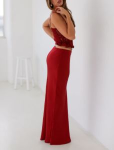 Archive Bias Maxi Skirt | Crimson sold by Rumored