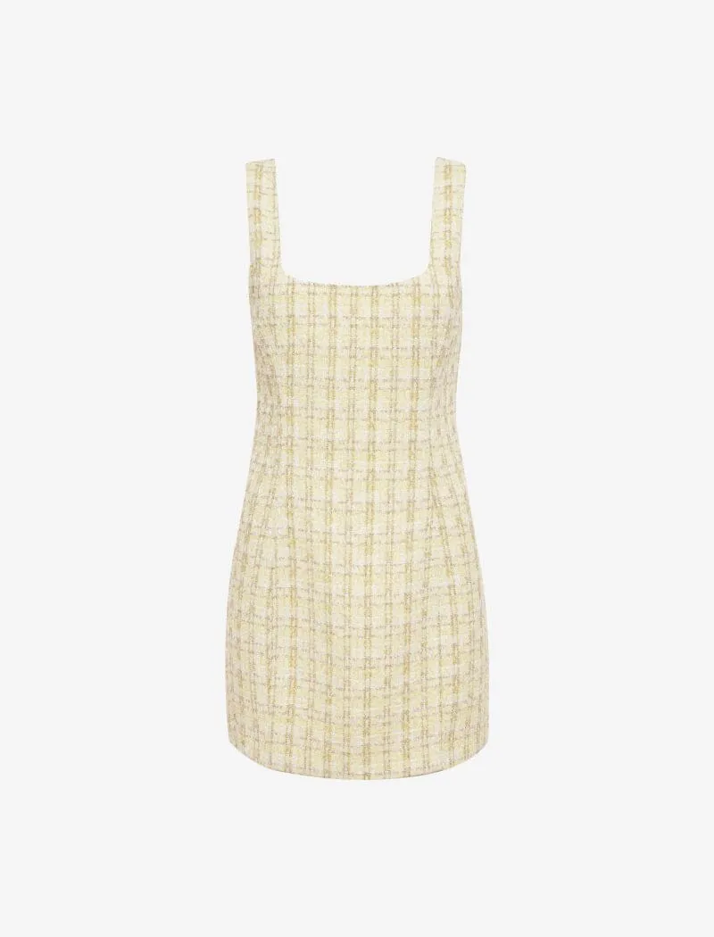 Twiggy Mini Dress | Limon Shimmer Tweed sold by Rumored product image thumbnail 2