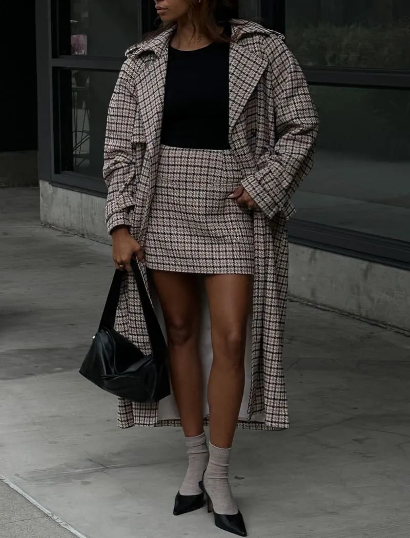 Coco Mini Skirt | Newbury Plaid Tweed sold by Rumored product image thumbnail 3