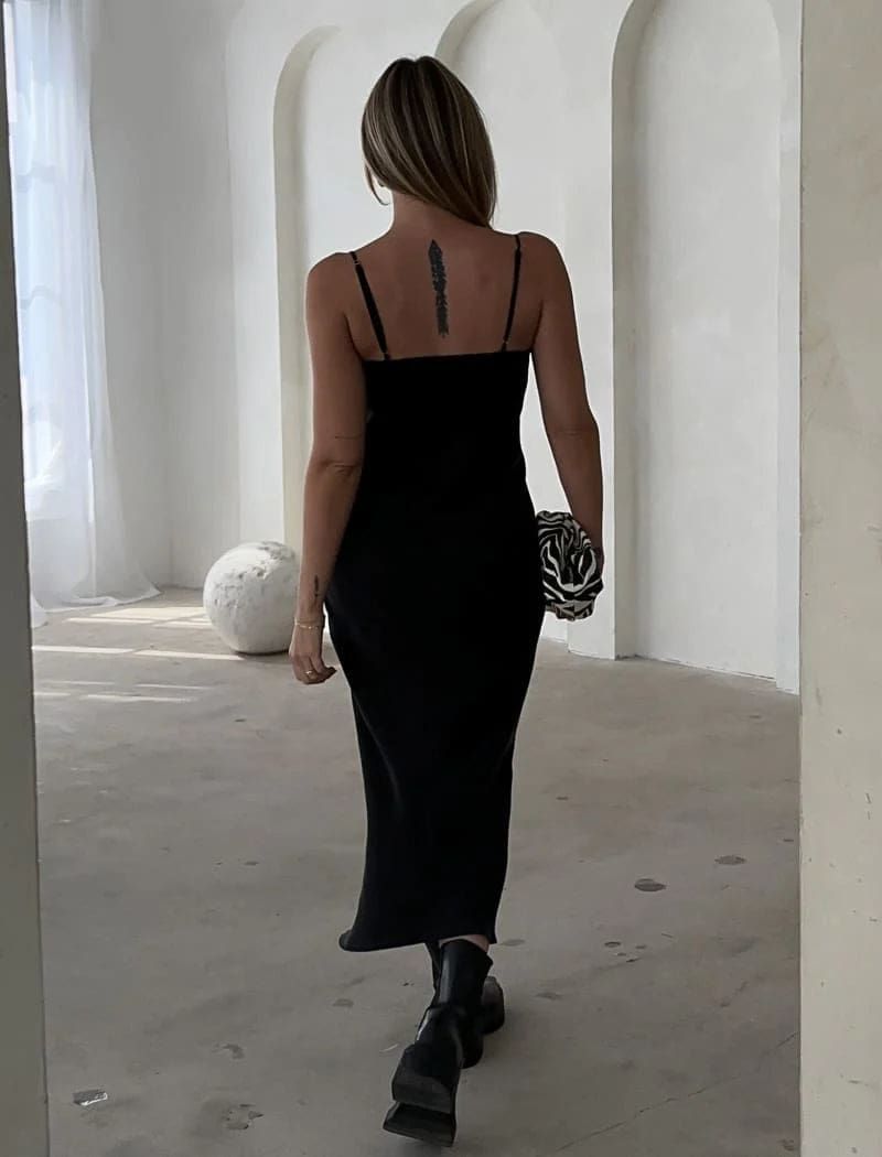 Saratoga Springs Midi Dress | Black sold by Rumored product image thumbnail 3