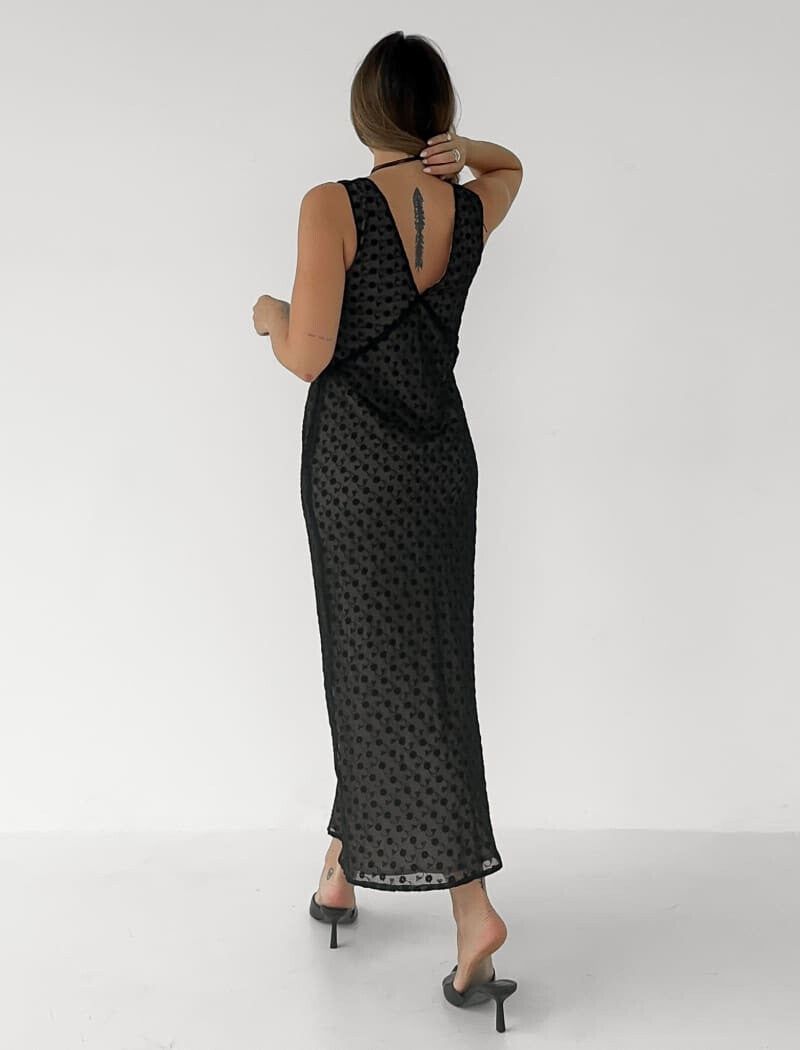 Daydream Midi Dress | Black Eyelet sold by Rumored product image thumbnail 3