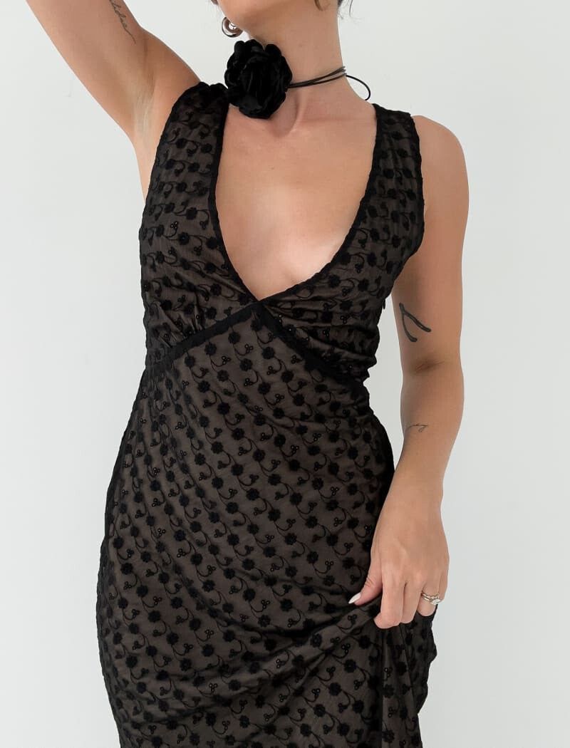 Daydream Midi Dress | Black Eyelet sold by Rumored product image thumbnail 5