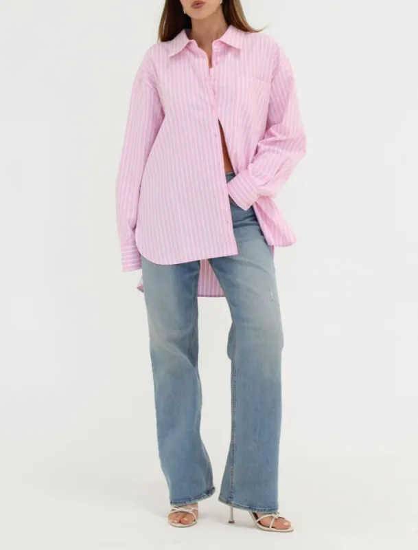 Ex-Boyfriend Button Up | Candy Stripe sold by Rumored