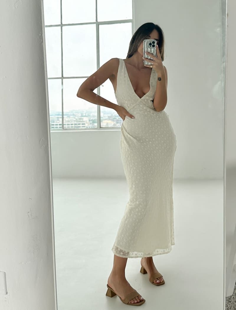 Daydream Midi Dress | Ivory Eyelet sold by Rumored product image thumbnail 3