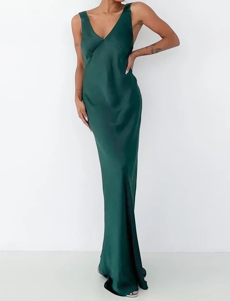 Sunset Strip Maxi Dress | Emerald sold by Rumored product image thumbnail 5