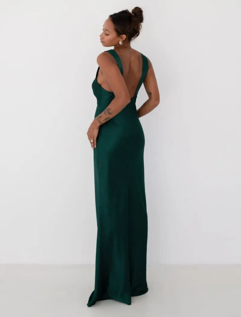 Sunset Strip Maxi Dress | Emerald sold by Rumored product image thumbnail 4