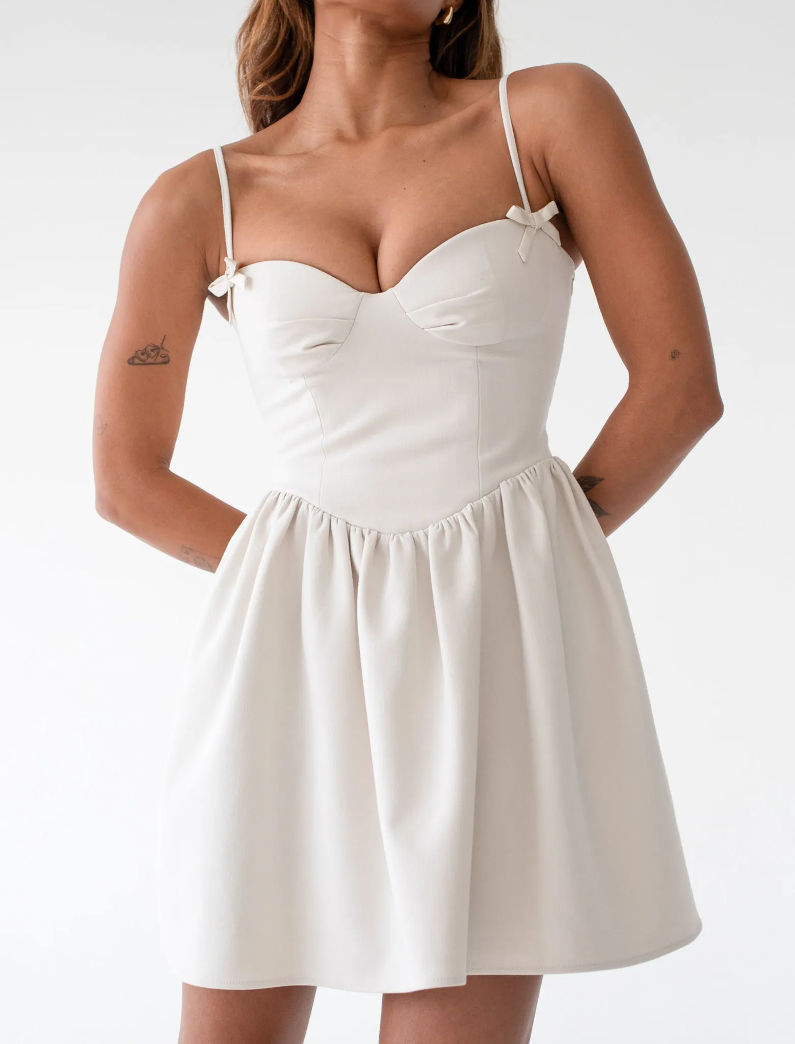 A Little Dream Mini Dress | Cream sold by Rumored