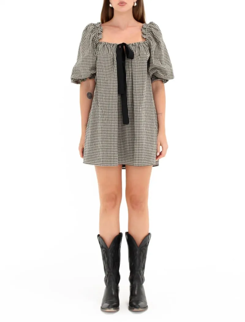 Darling Mini Dress | Black Gingham sold by Rumored product image thumbnail 3