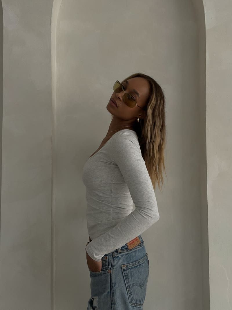 Prima Long Sleeve Top | Carrara sold by Rumored product image thumbnail 5