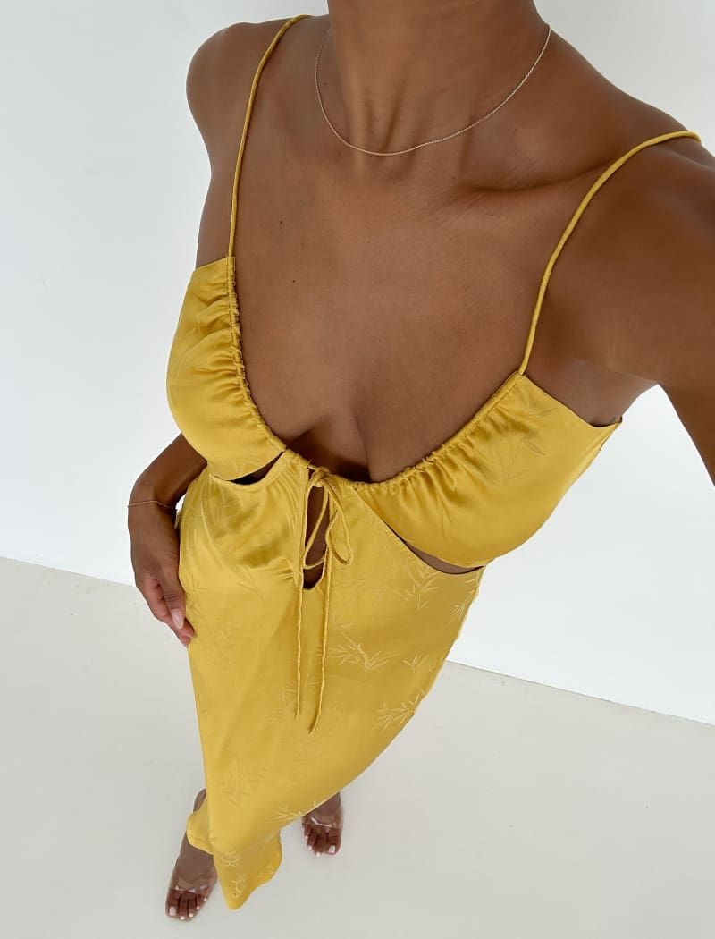 Brooklyn Baby Midi Dress | Maize Bamboo sold by Rumored product image thumbnail 5