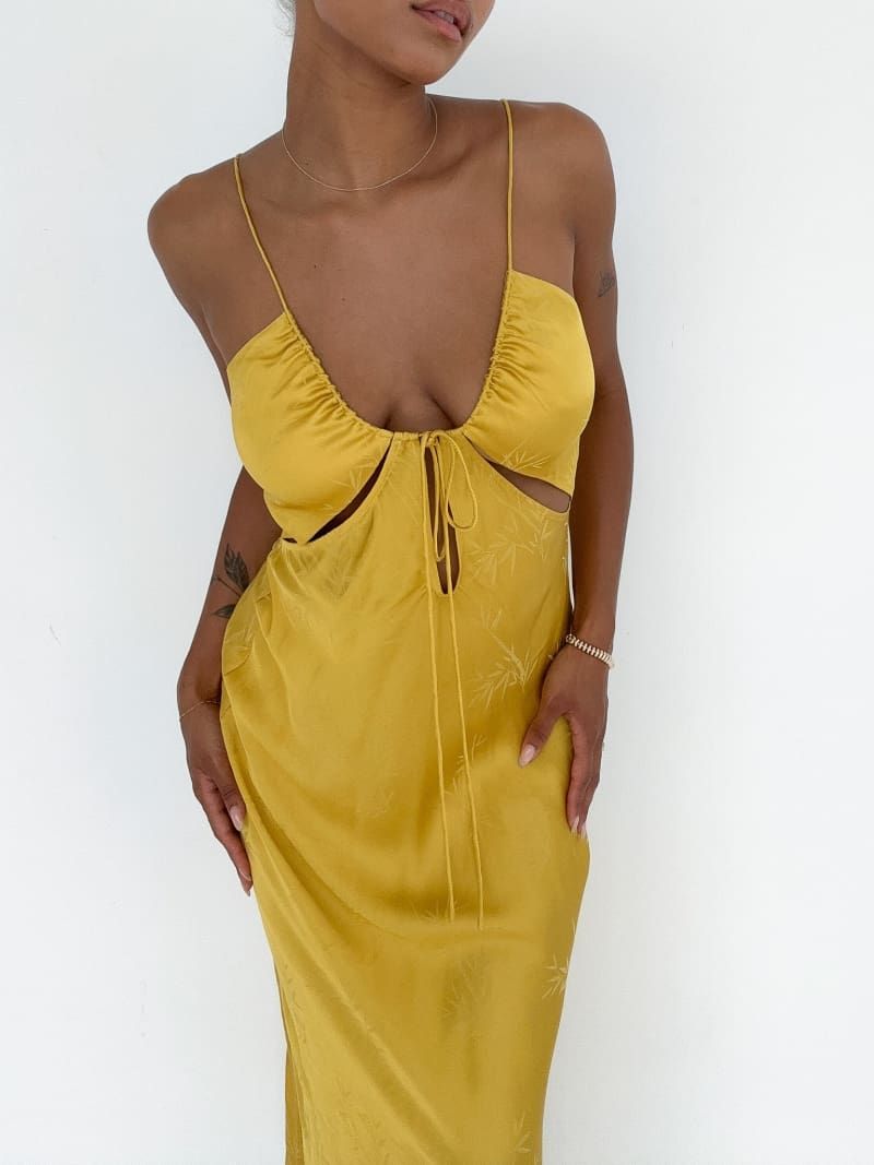 Brooklyn Baby Midi Dress | Maize Bamboo sold by Rumored