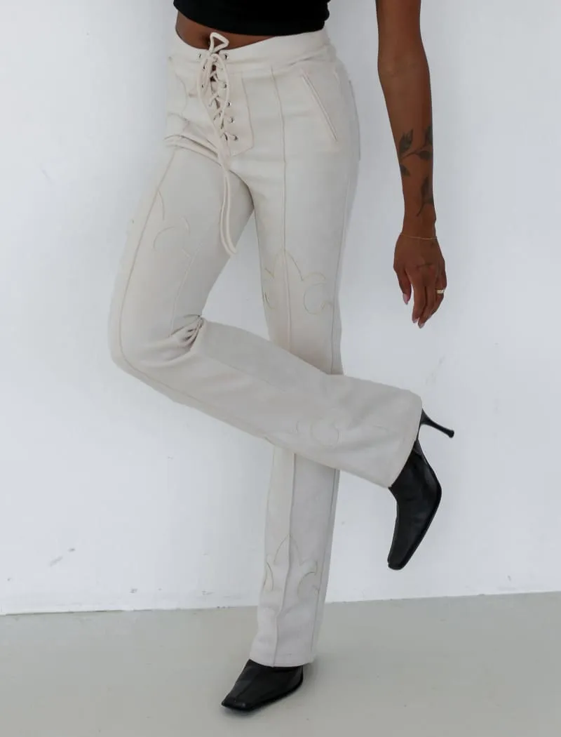 Yellowstone Pant | Cream Suede sold by Rumored product image thumbnail 3
