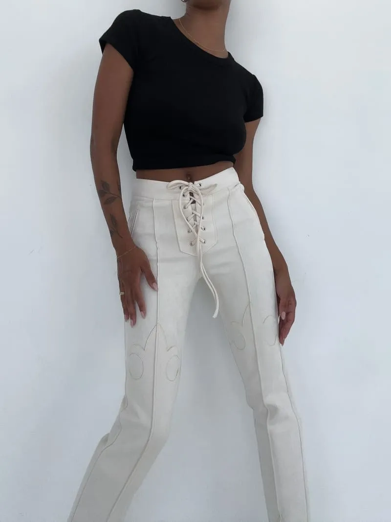 Yellowstone Pant | Cream Suede sold by Rumored product image thumbnail 4