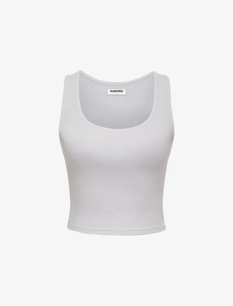 Classic Ribbed Tank | White sold by Rumored product image thumbnail 2