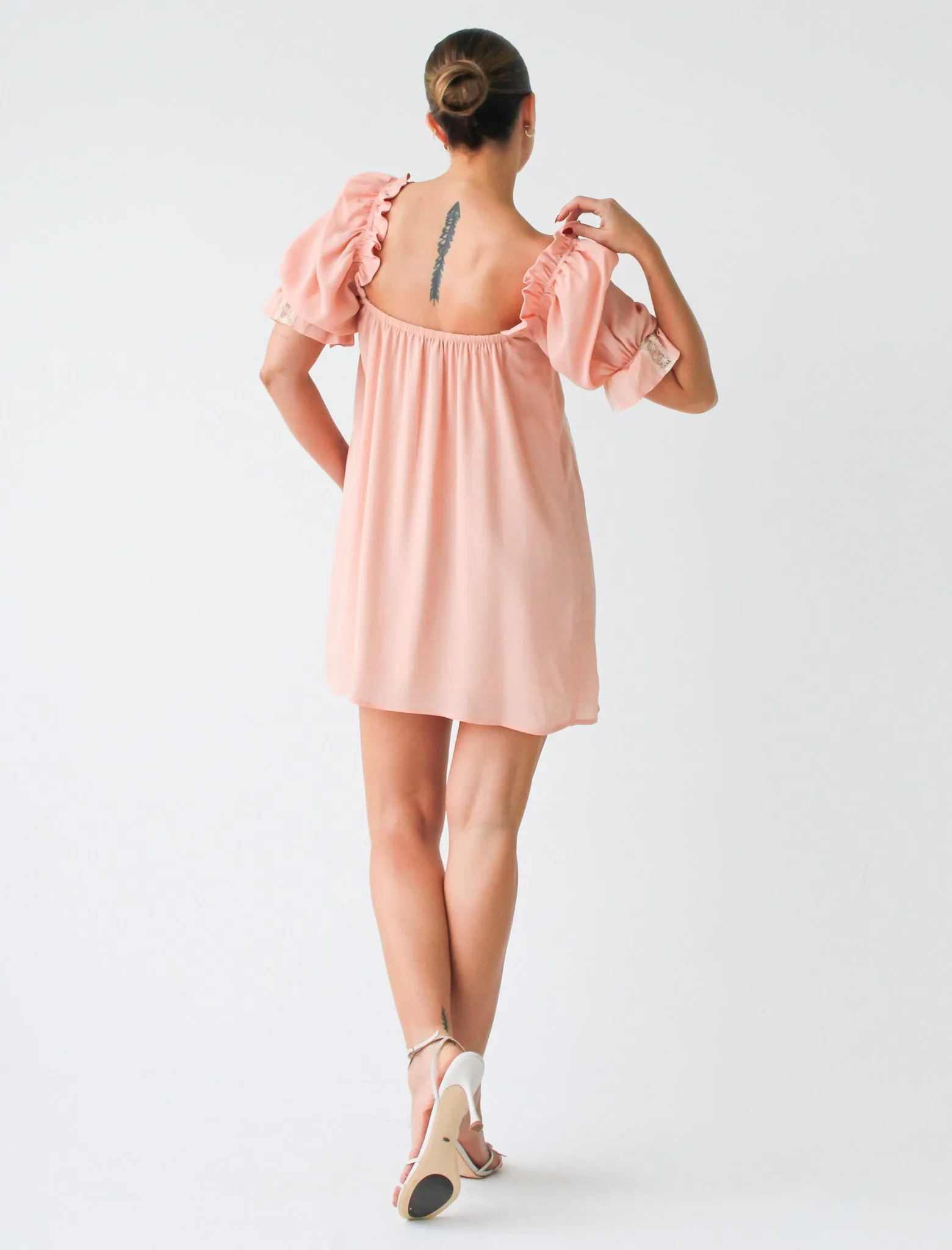 Heirloom Mini Dress | Peach Nectar sold by Rumored product image thumbnail 4