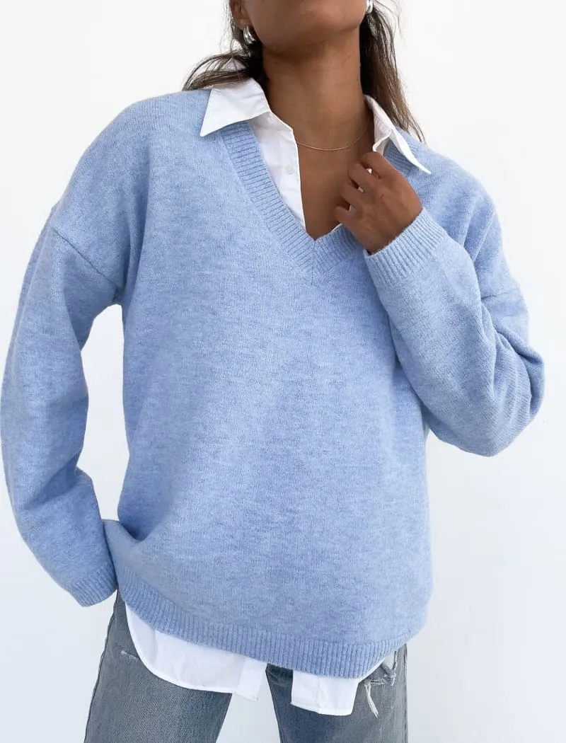 Hunter V-Neck Sweater | Cloud sold by Rumored product image thumbnail 5