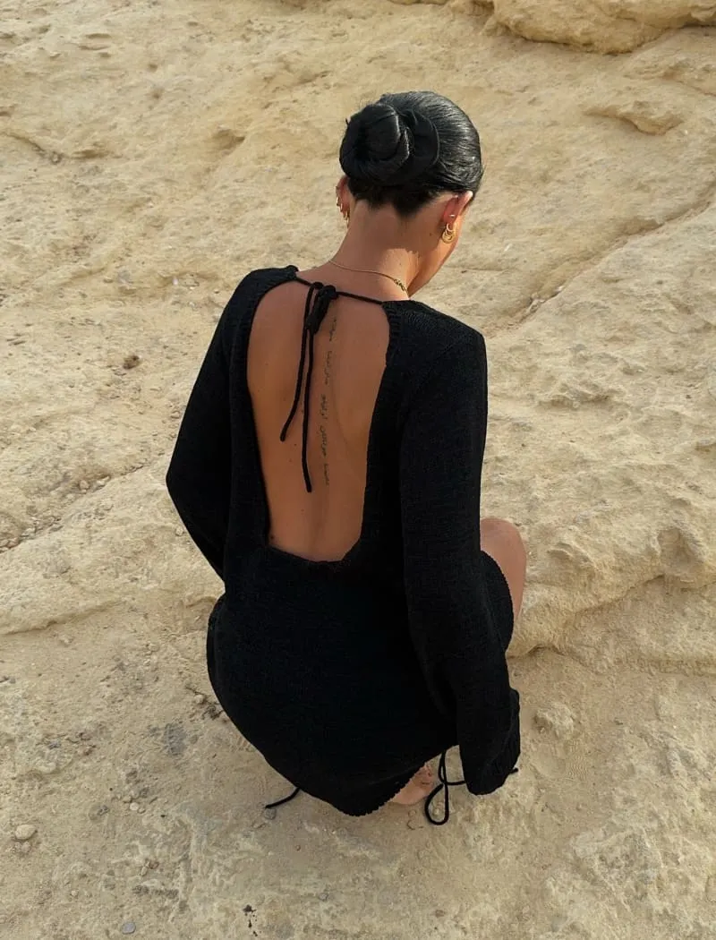 Coastal Sands Mini Dress | Black sold by Rumored