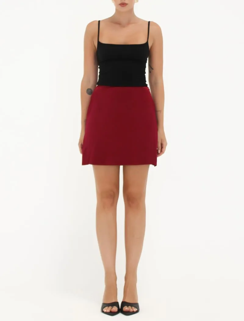 Kerrigan Mini Skirt | Merlot sold by Rumored product image thumbnail 4