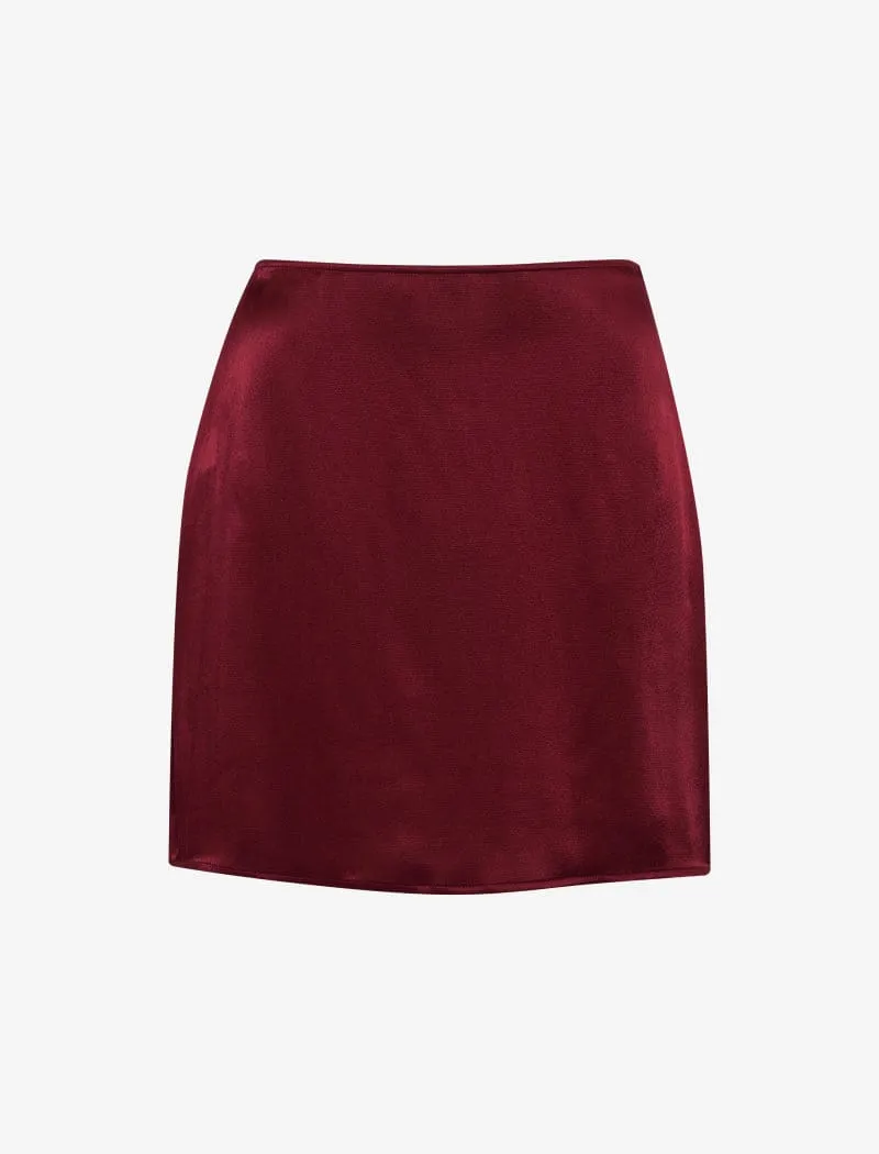 Kerrigan Mini Skirt | Merlot sold by Rumored product image thumbnail 2