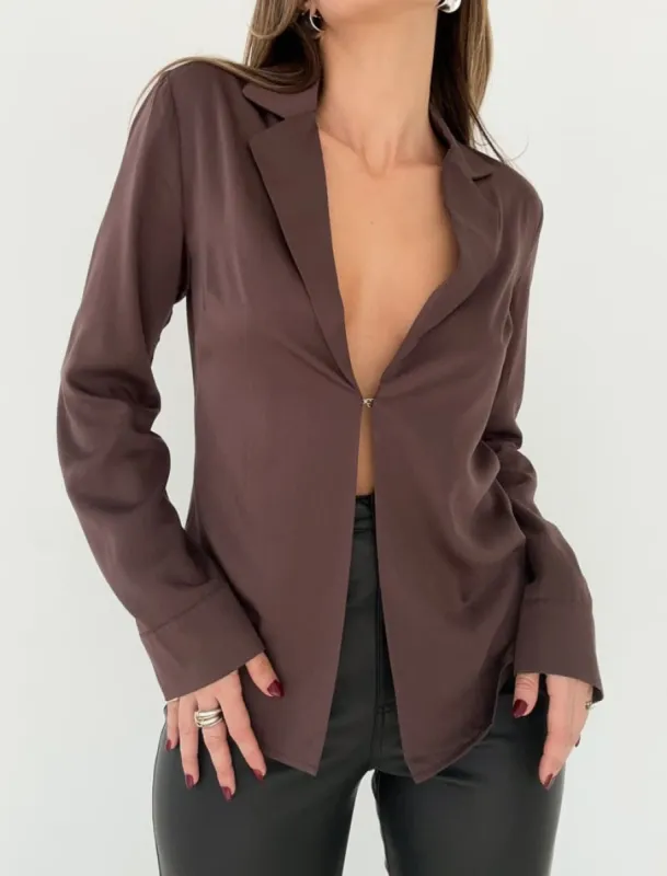 Estella Top | Espresso sold by Rumored