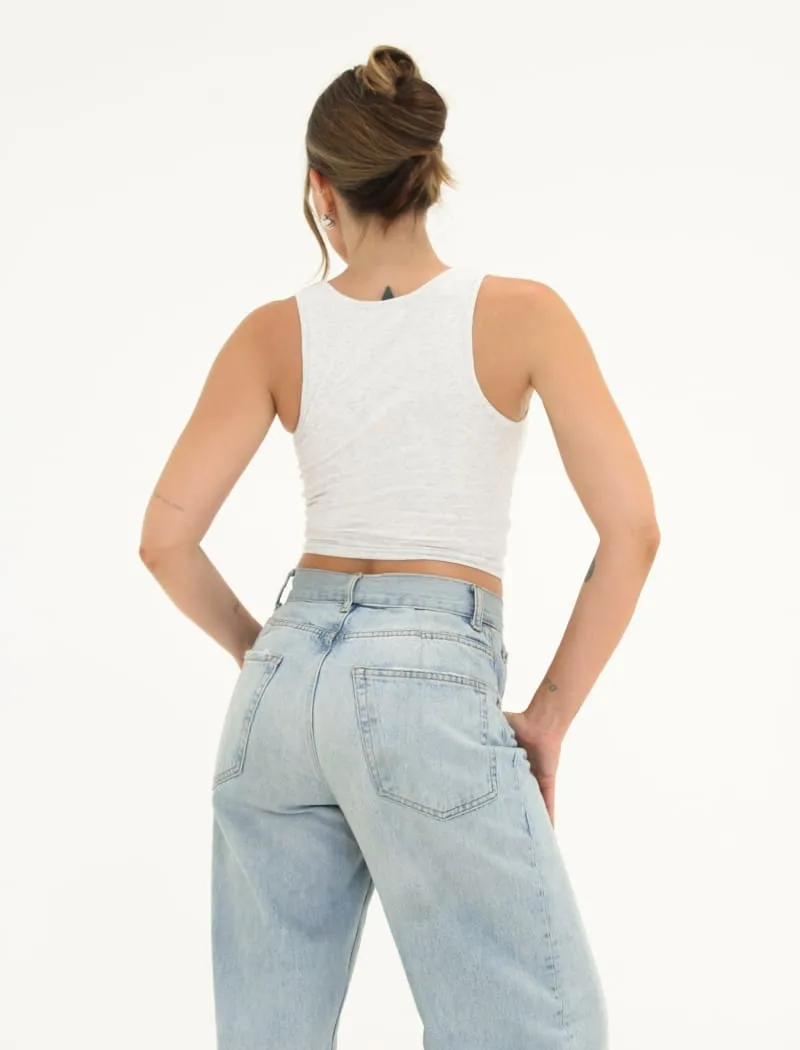 Classic Ribbed Tank | Carrara sold by Rumored product image thumbnail 5