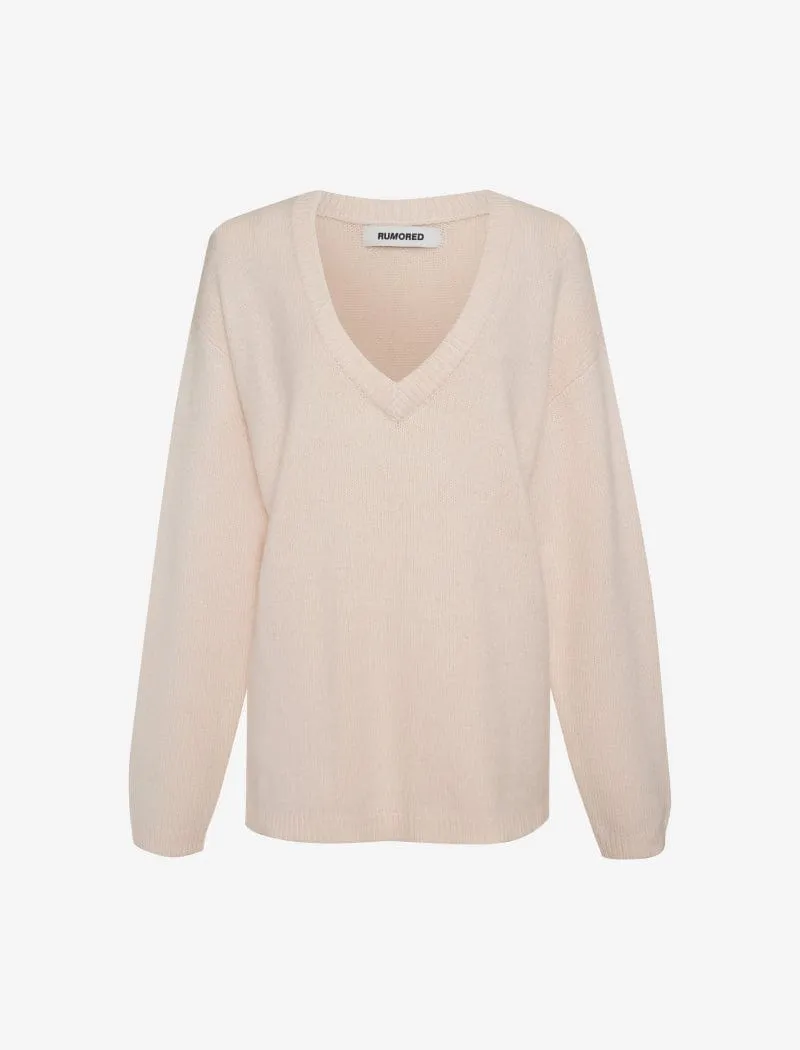 Mercer V-Neck Sweater | Cream sold by Rumored product image thumbnail 2