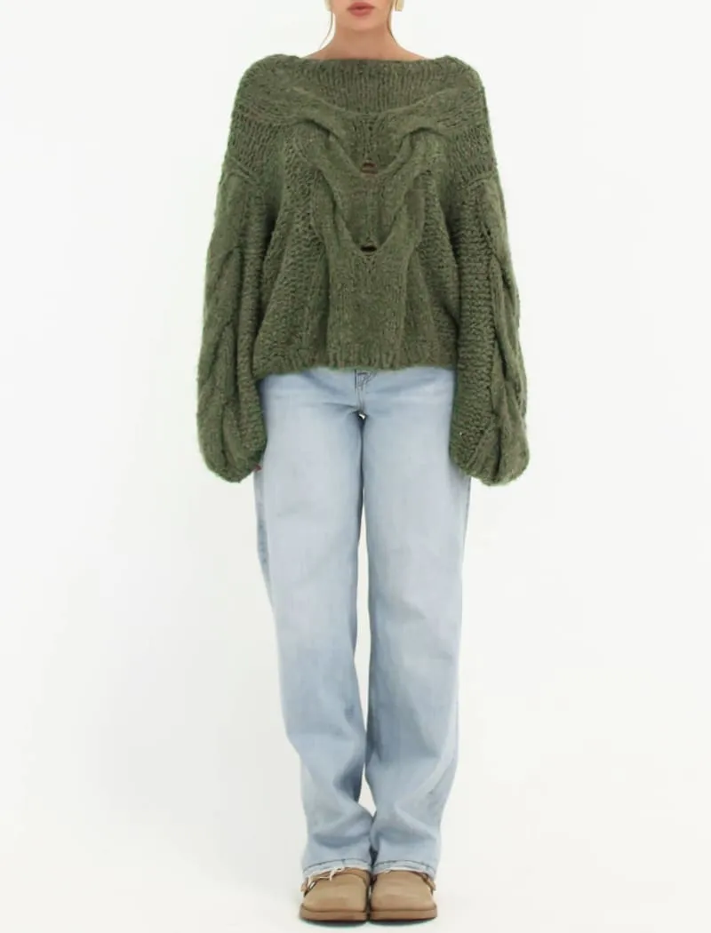 Nonna Sweater | Moss sold by Rumored product image thumbnail 3
