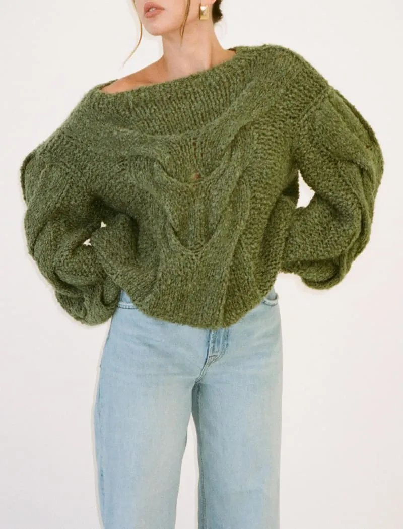 Nonna Sweater | Moss sold by Rumored