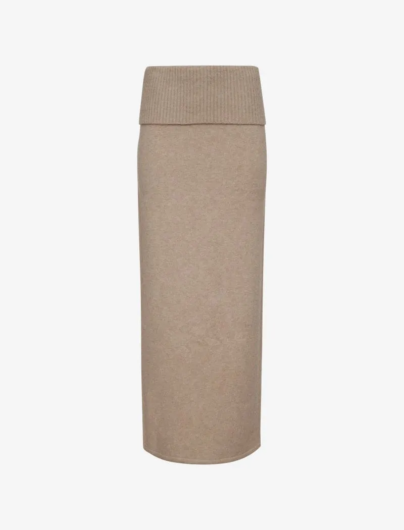Fairfield Foldover Maxi Skirt | Latte sold by Rumored product image thumbnail 2