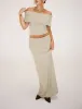 Fairfield Foldover Maxi Skirt | Latte sold by Rumored