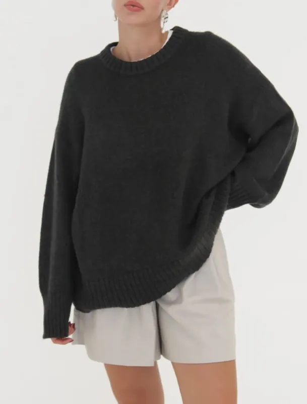 Fair Isle Sweater | Washed Black sold by Rumored