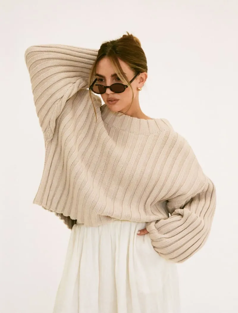Greenwich Sweater | Sand sold by Rumored