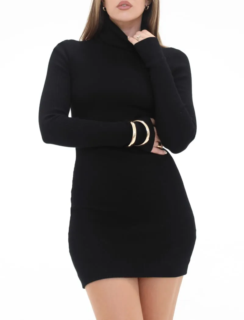 Turtleneck Mini Dress | Black sold by Rumored product image thumbnail 5