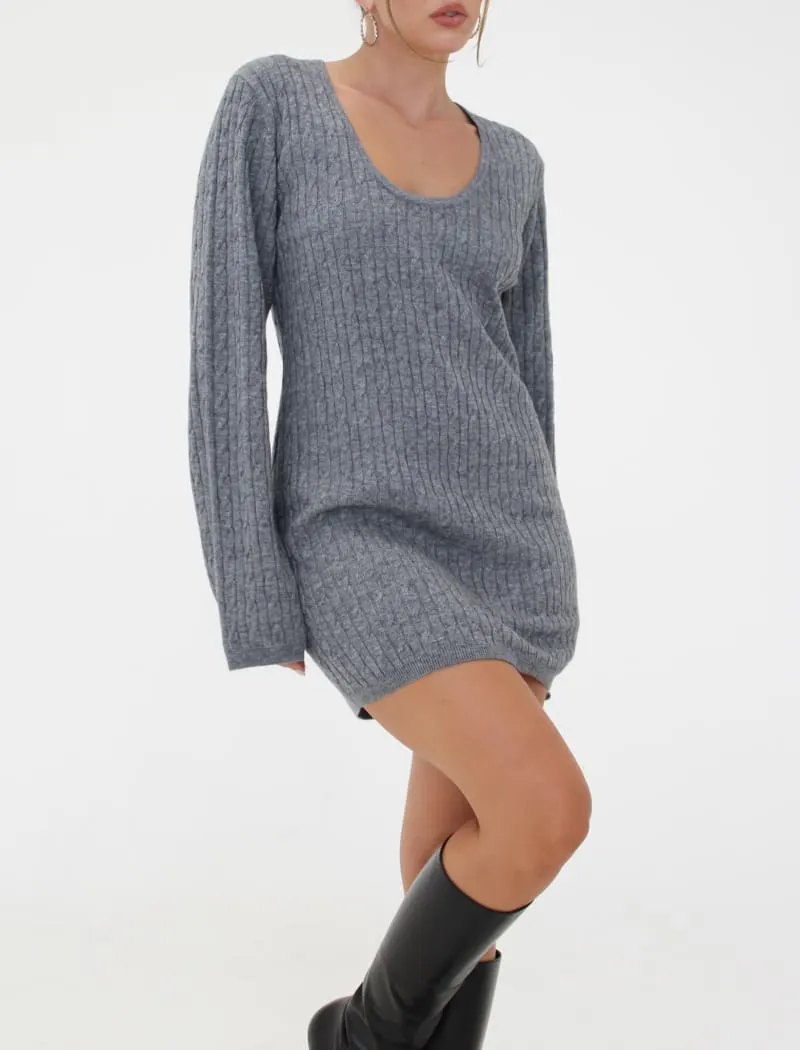 Ojai Mini Dress | Smoke Heather sold by Rumored