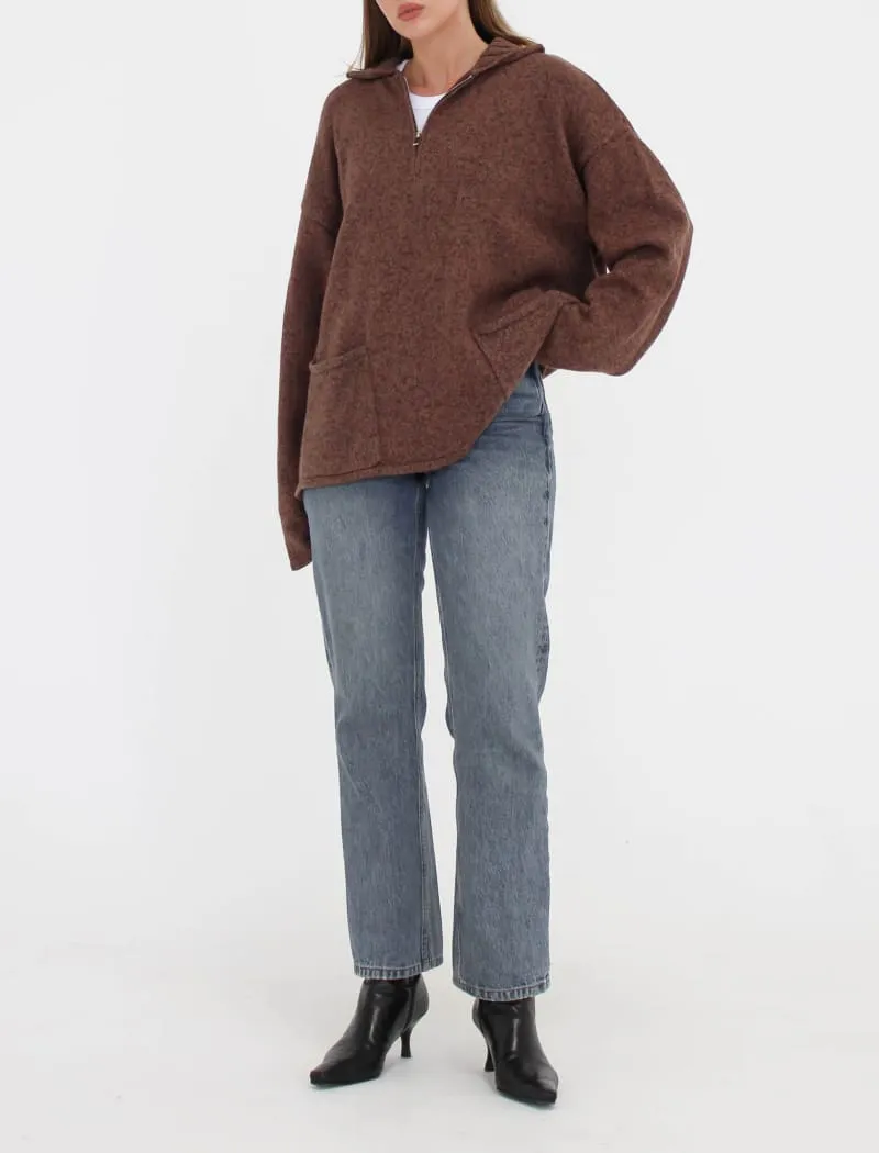 Weekender Quarter Zip | Latte Heather sold by Rumored product image thumbnail 5