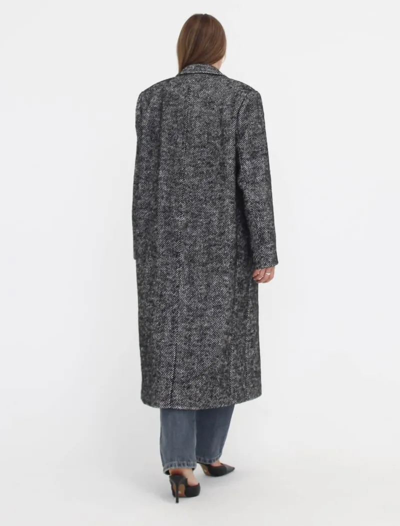 Sinatra Coat | Black Herringbone sold by Rumored product image thumbnail 3