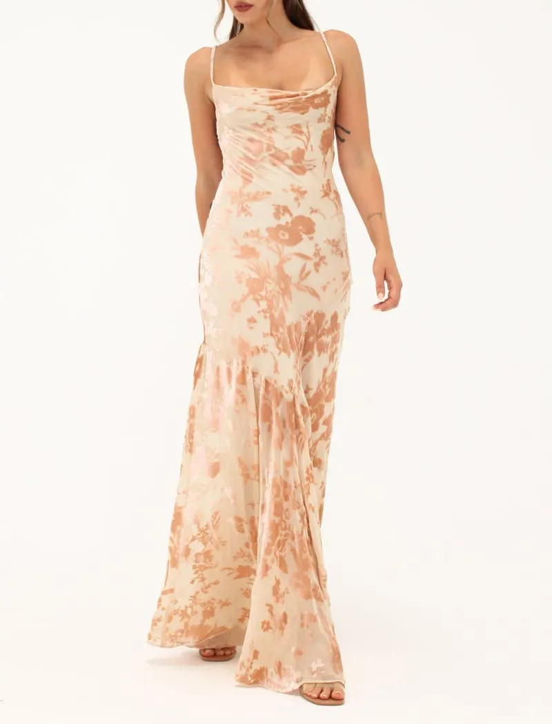 Santeria Maxi Dress | Blush Devore sold by Rumored product image thumbnail 3