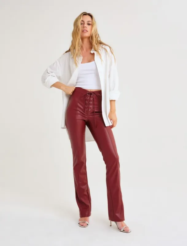 Straight Shooter Pant | Cherrywood sold by Rumored