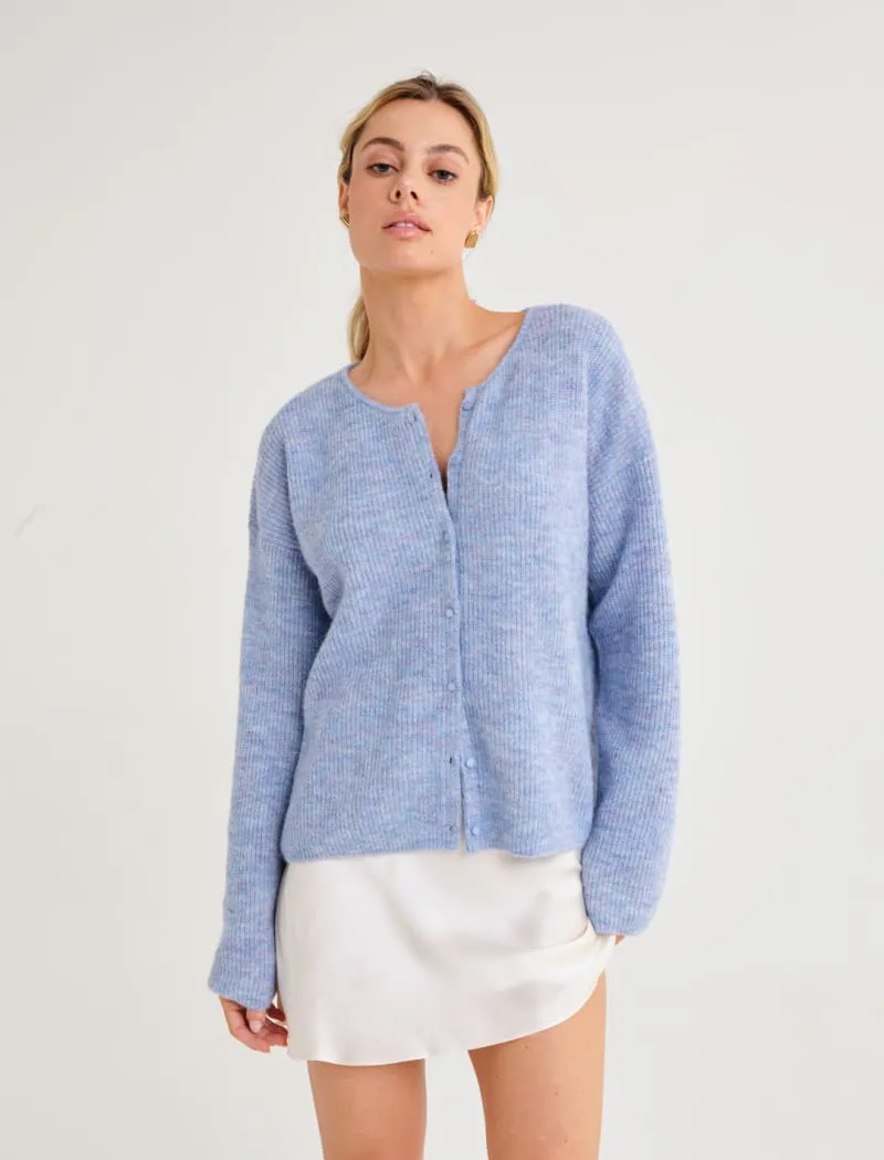 Newport Cardigan | Blue Heather sold by Rumored product image thumbnail 3