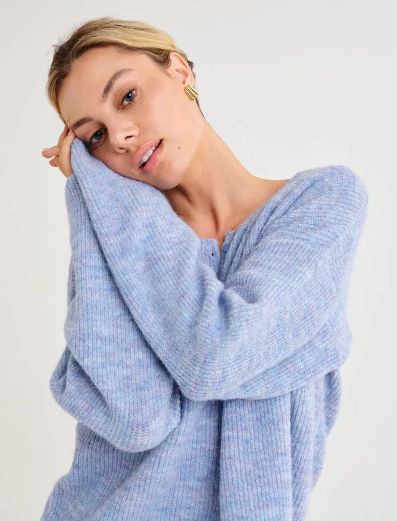Newport Cardigan | Blue Heather sold by Rumored product image thumbnail 5