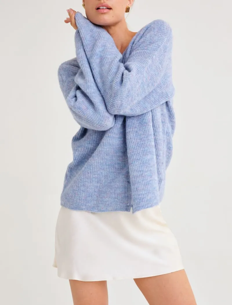 Newport Cardigan | Blue Heather sold by Rumored product image thumbnail 4