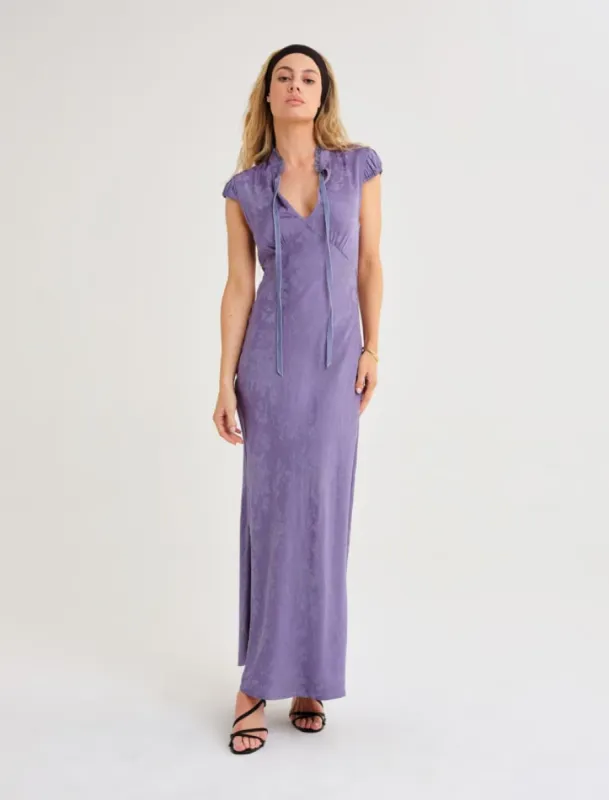 Portofino Maxi Dress | Indigo Jacquard made by Rumored