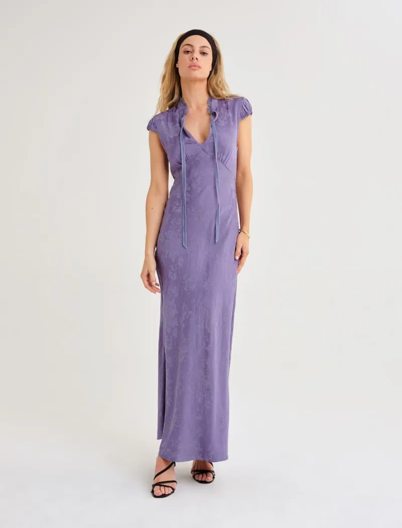 Portofino Maxi Dress | Indigo Jacquard sold by Rumored