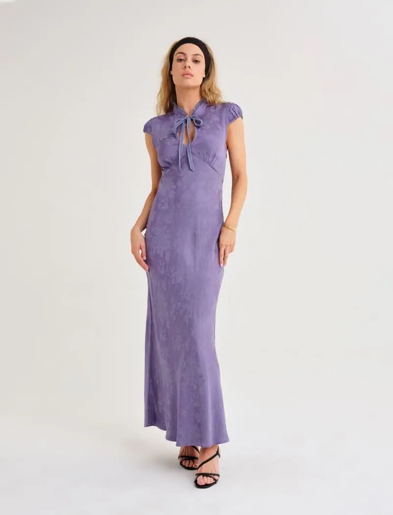 Portofino Maxi Dress | Indigo Jacquard sold by Rumored product image thumbnail 3
