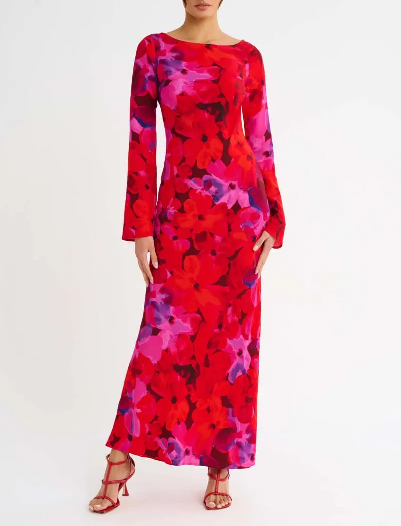 Sweet Talker Maxi Dress | Watercolor Pansy sold by Rumored product image thumbnail 4